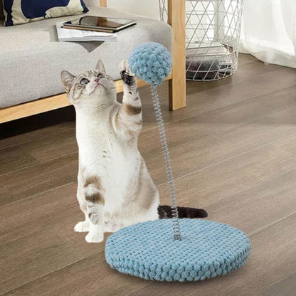 Interactive Cat Scratching Toy with Spring Teaser