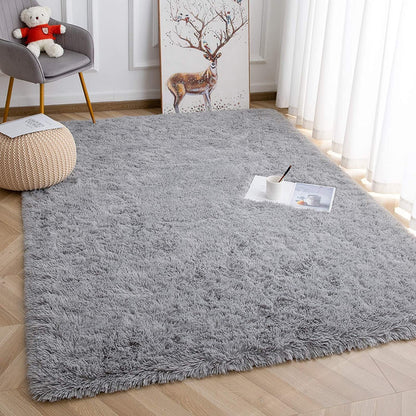 XL Deluxe Extra Large 300 x 200 Soft Shag Rug Carpet Mat Grey