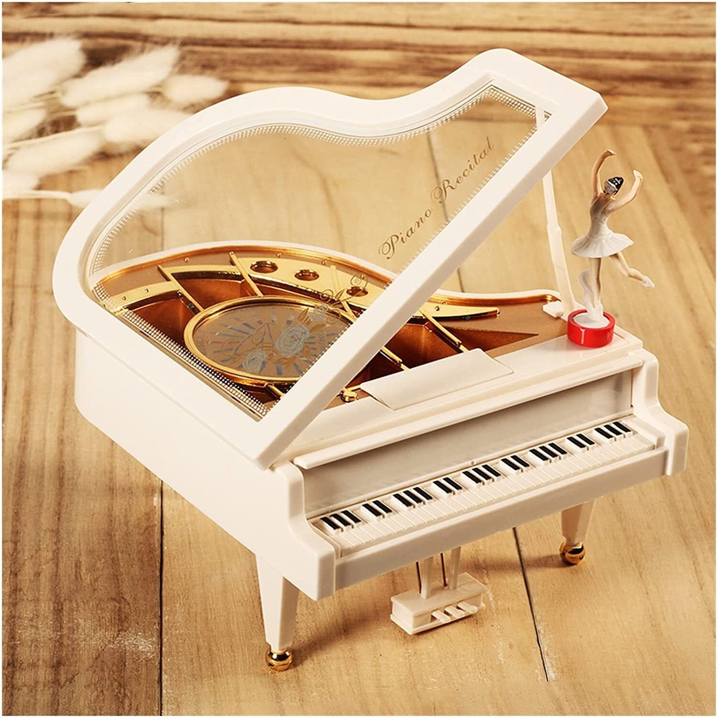 Elegant Classic Piano Dancing Ballerina Music Box