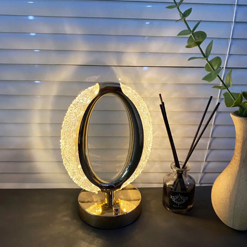 Elegant Crystal LED Table Lamp Night Light for Home Decor