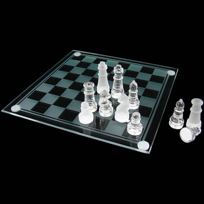 Elegant Glass Chess Set for Enthusiasts and Collectors