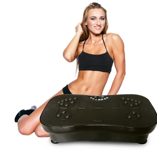 Whole Body Vibration Machine Ultra Slim Fitness Plate Black