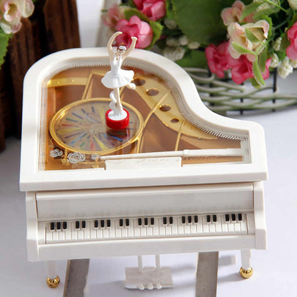 Elegant Classic Piano Dancing Ballerina Music Box