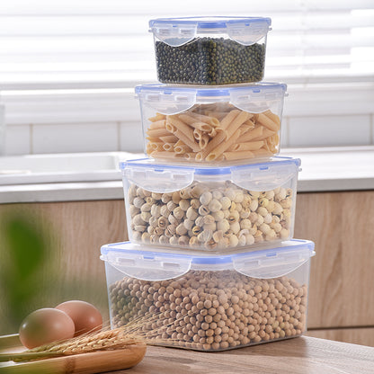 4 Pack Food Storage Containers with Lids Airtight Square Set