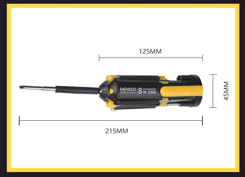 8-in-1 Multi-Tool Screwdriver with LED Flashlight Kit