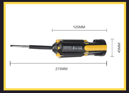 8-in-1 Multi-Tool Screwdriver with LED Flashlight Kit