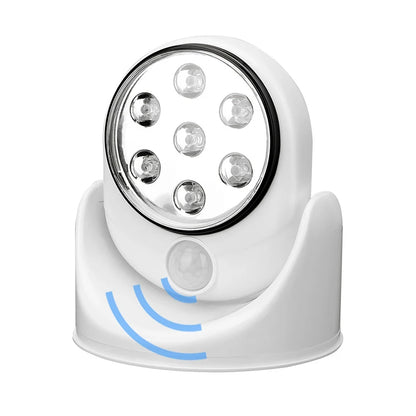 Motion Activated 360 Rotating 7 LED Wireless Sensor Light for Home Security