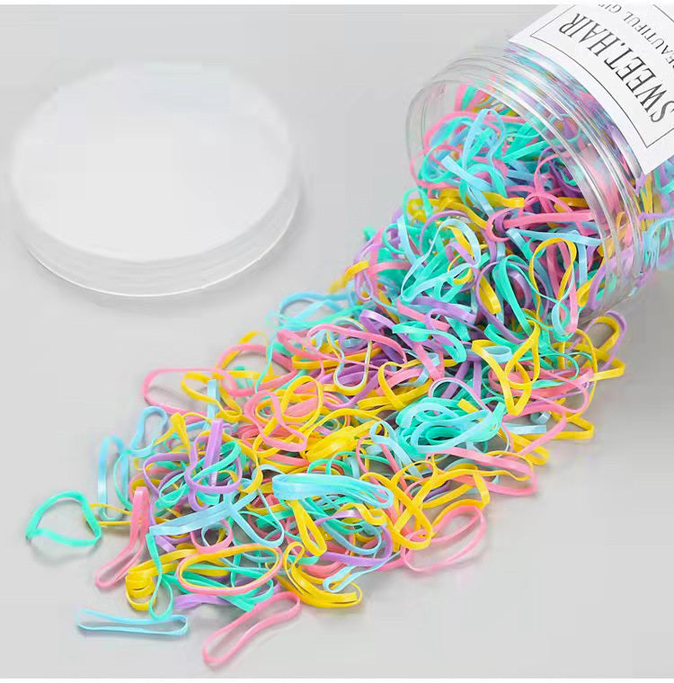 1000 Pack Elastic Hair Ties for Women and Girls Colourful