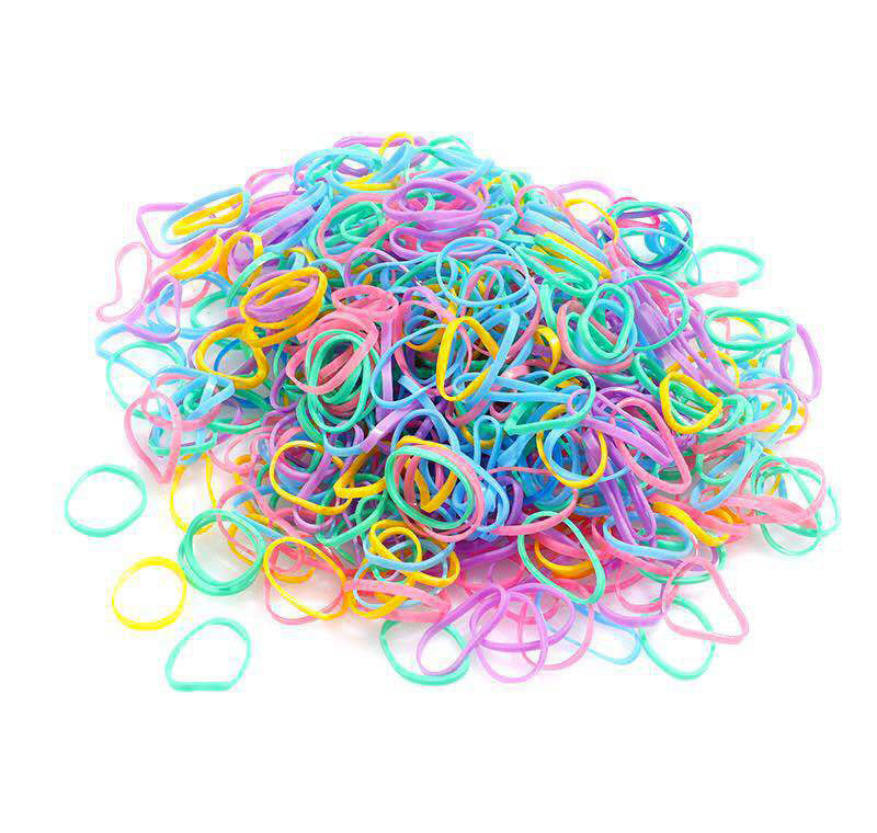 1000 Pack Elastic Hair Ties for Women and Girls Colourful