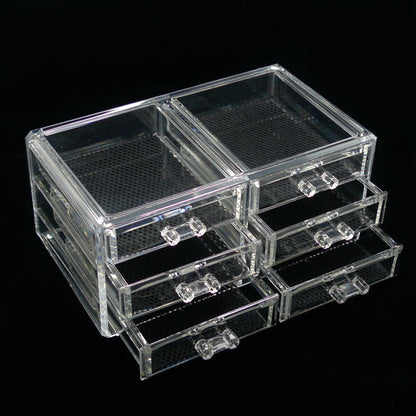 6-Drawer Crystal Clear Acrylic Makeup Organizer Jewellery Storage Box