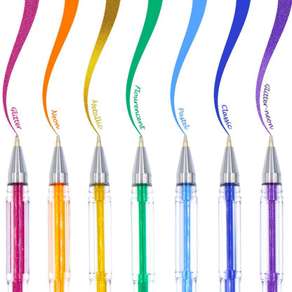 100 Pack Gel Pens Set for Adult Coloring Drawing and Crafting