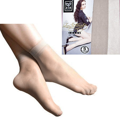 5 Pack Ladies Ankle Stocking Socks Grey