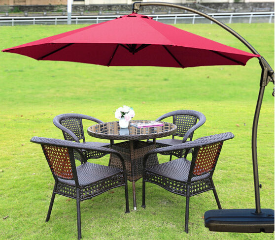 3m Heavy Duty Cantilever Outdoor Umbrella Red Maroon