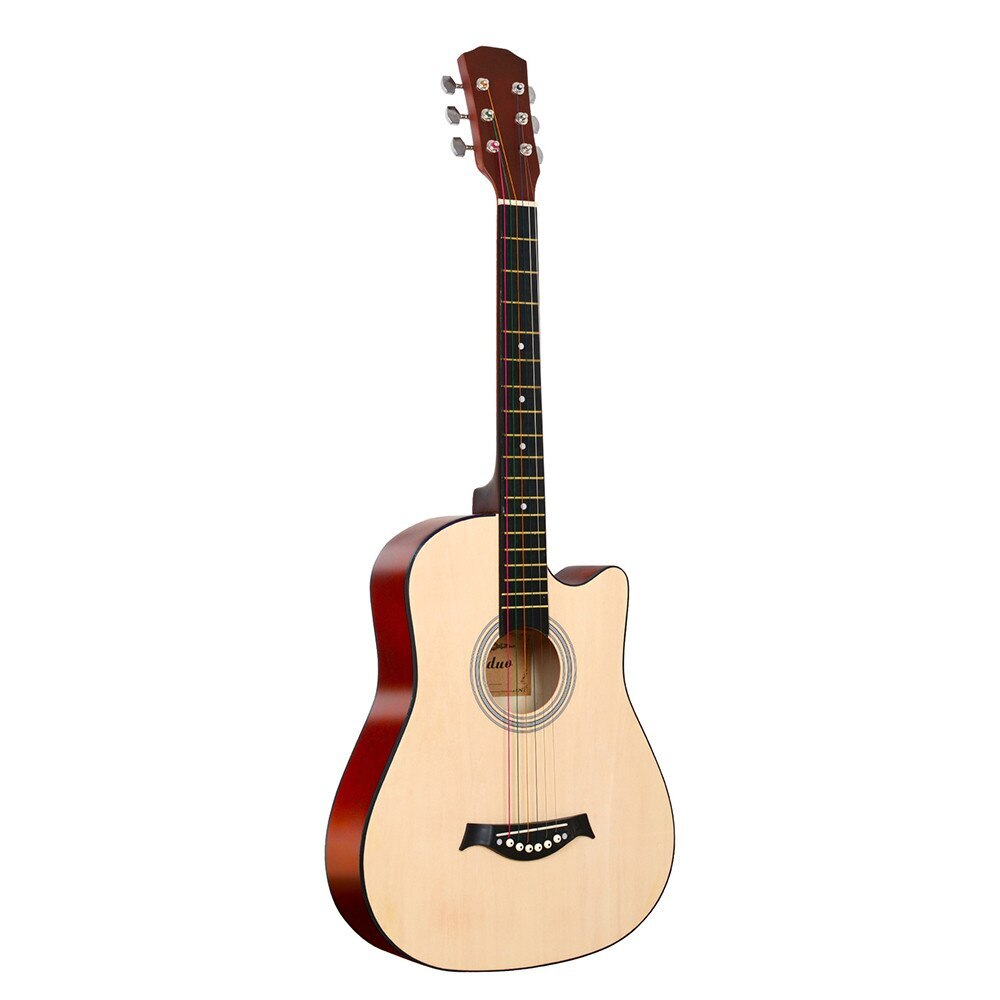 38" Natural Wood Acoustic Guitar for Beginners and Professionals