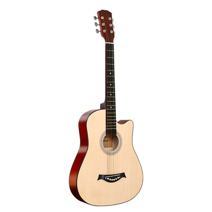 38" Natural Wood Acoustic Guitar for Beginners and Professionals