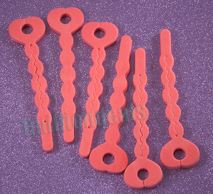 12 Pack Soft Hair Curlers for Spiral Curls DIY Salon Tool Pink