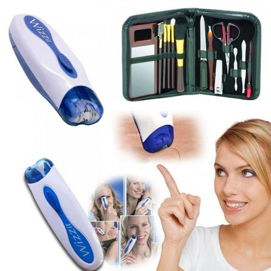 Electric Tweezer Hair Removal Manicure Set with Bag for Smooth Skin