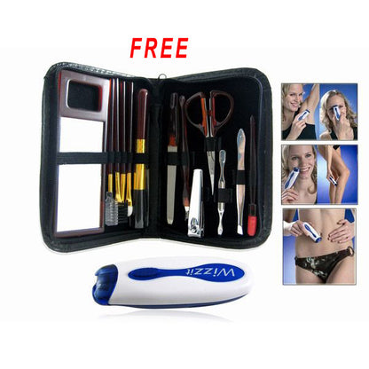 Electric Tweezer Hair Removal Manicure Set with Bag for Smooth Skin