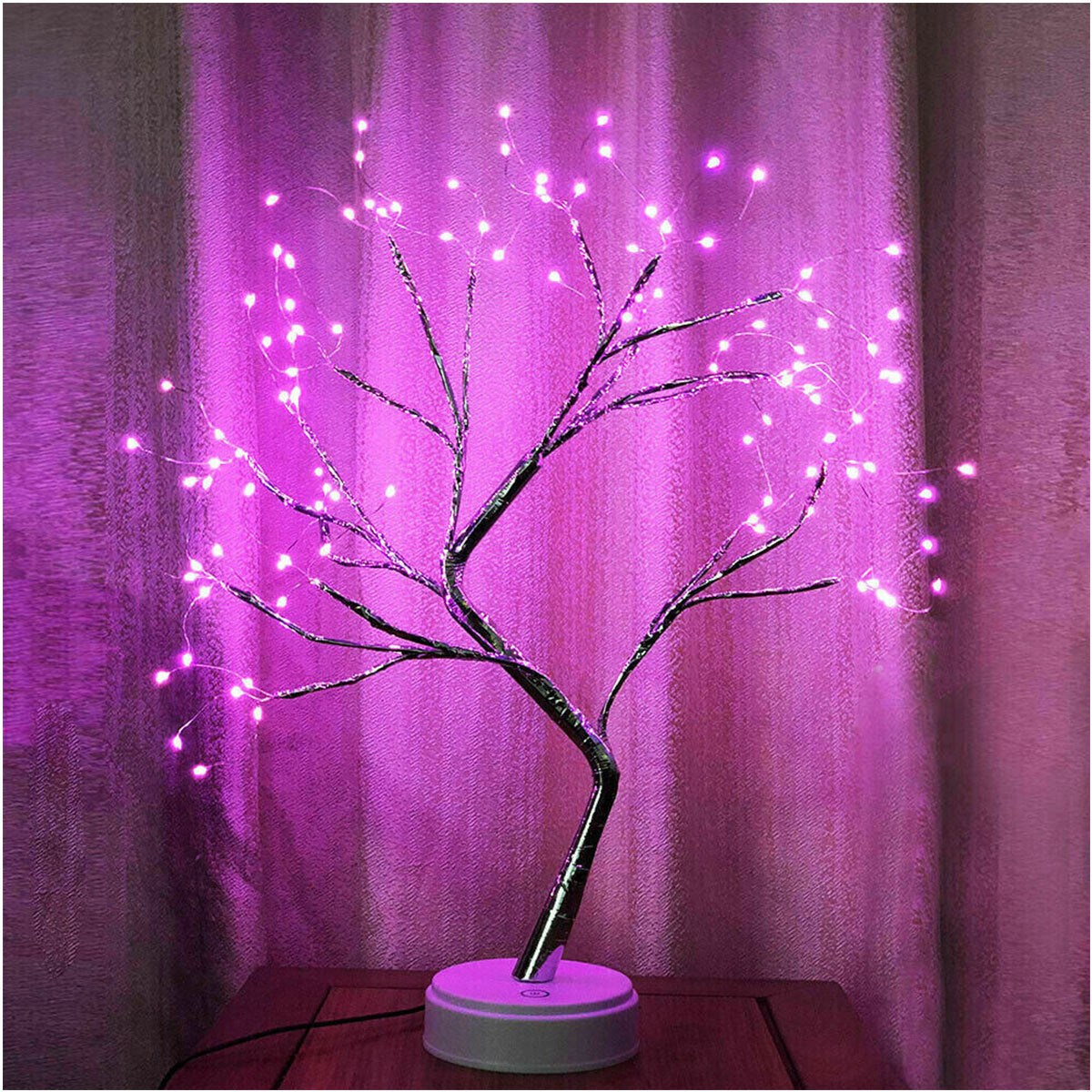 108 LED Firefly Fairy Light Spirit Tree Lamp Home Decor Pink