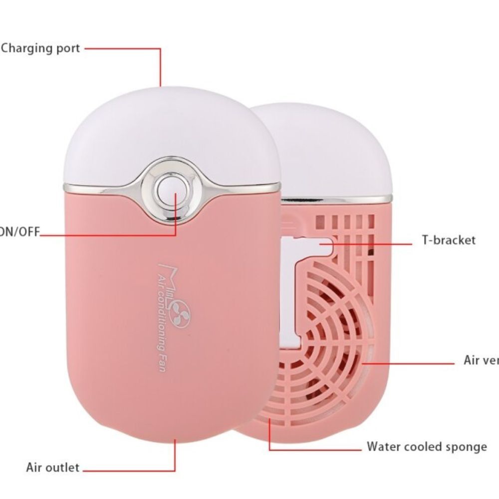 Stylish Portable Rechargeable Bladeless Handheld Cooling Fan Mini Aircon