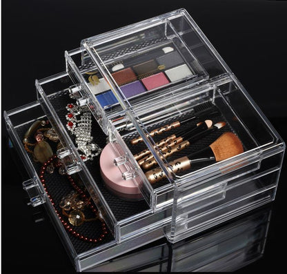 Large Acrylic Makeup Organizer with Drawers Jewellery Storage Box