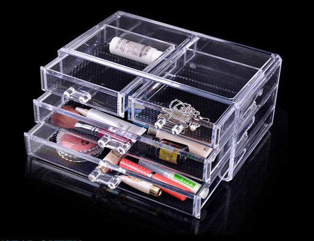 Large Acrylic Makeup Organizer with Drawers Jewellery Storage Box