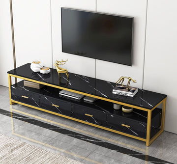 Luxor Designer Marble Look TV Cabinet Entertainment Unit