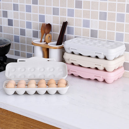 Egg Storage Box 12-Grid Anti-Collision Fridge Tray Container