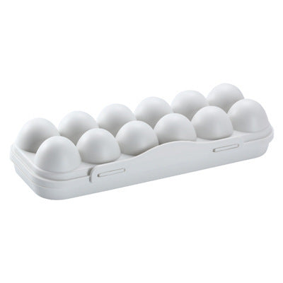 Egg Storage Box 12-Grid Anti-Collision Fridge Tray Container