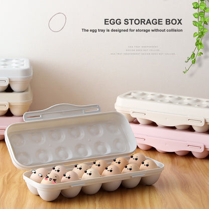 Egg Storage Box 12-Grid Anti-Collision Fridge Tray Container