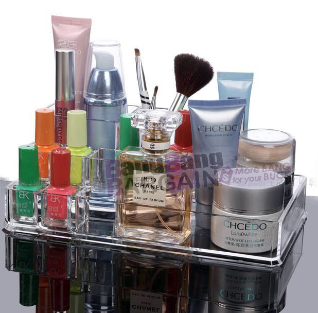 Clear Acrylic Makeup Organizer Storage for Cosmetics and Beauty Products