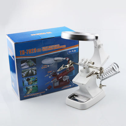 LED Magnifying Lamp with Adjustable Brightness for Desk and Crafting