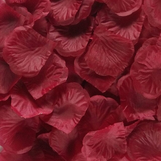 100 Pack Wedding Bridal Flower Rose Petals Deep Wine