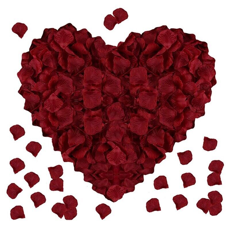 100 Pack Wedding Bridal Flower Rose Petals Deep Wine