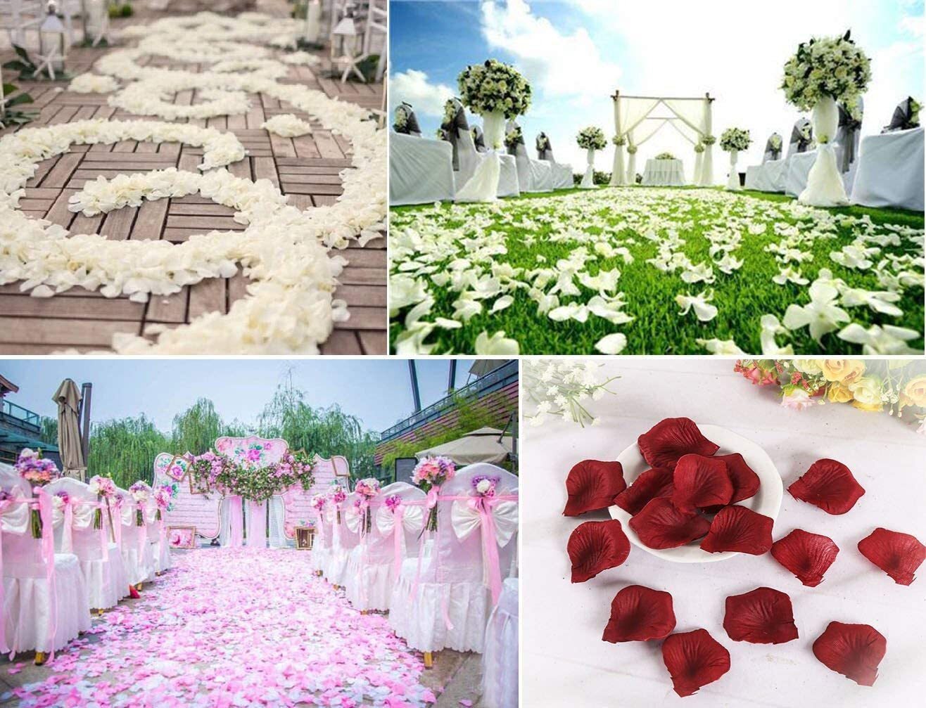 100 Pack Wedding Bridal Flower Rose Petals Deep Wine