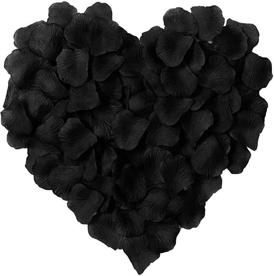 100 Pack Wedding Bridal Flower Rose Petals Elegant Black