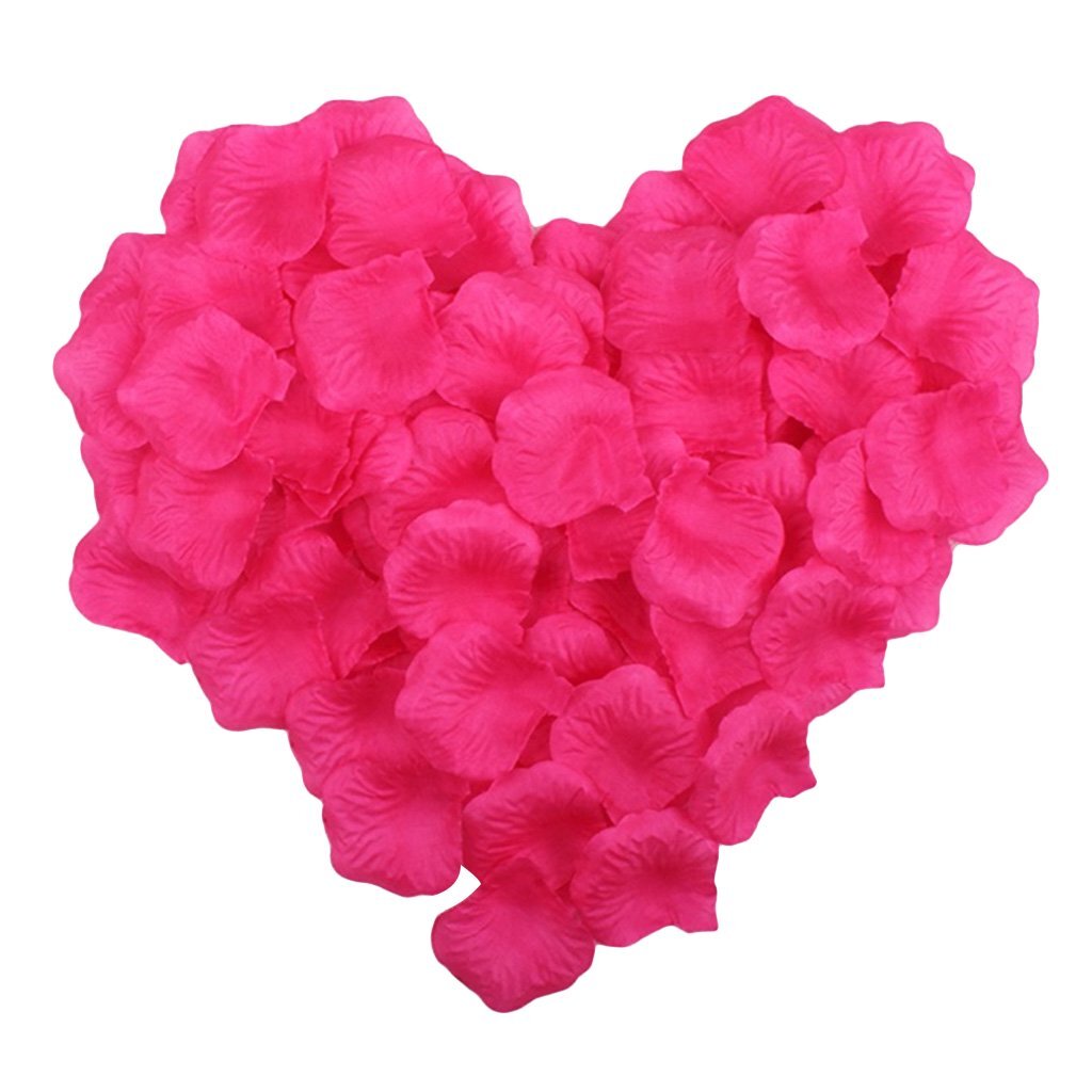 100 Pack Wedding Bridal Flower Rose Petals Hot Pink