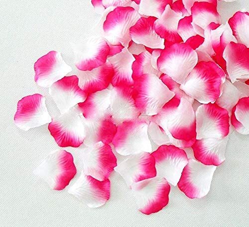 100 Pack Wedding Bridal Flower Rose Petals for Romantic Decor Ivory Pink