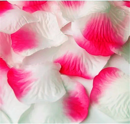 100 Pack Wedding Bridal Flower Rose Petals for Romantic Decor Ivory Pink