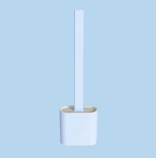 Silicone Soft Flex Toilet Brush and Holder Blue