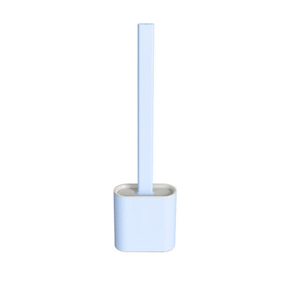 Silicone Soft Flex Toilet Brush and Holder Blue