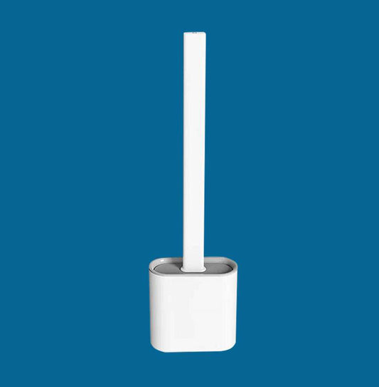 Silicone Soft Flex Toilet Brush with Holder White