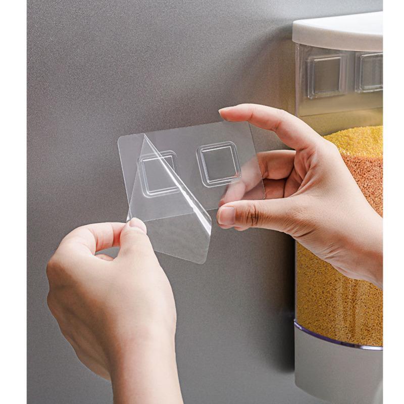 Wall-Mounted Kitchen Rice Grain Dispenser Storage Box