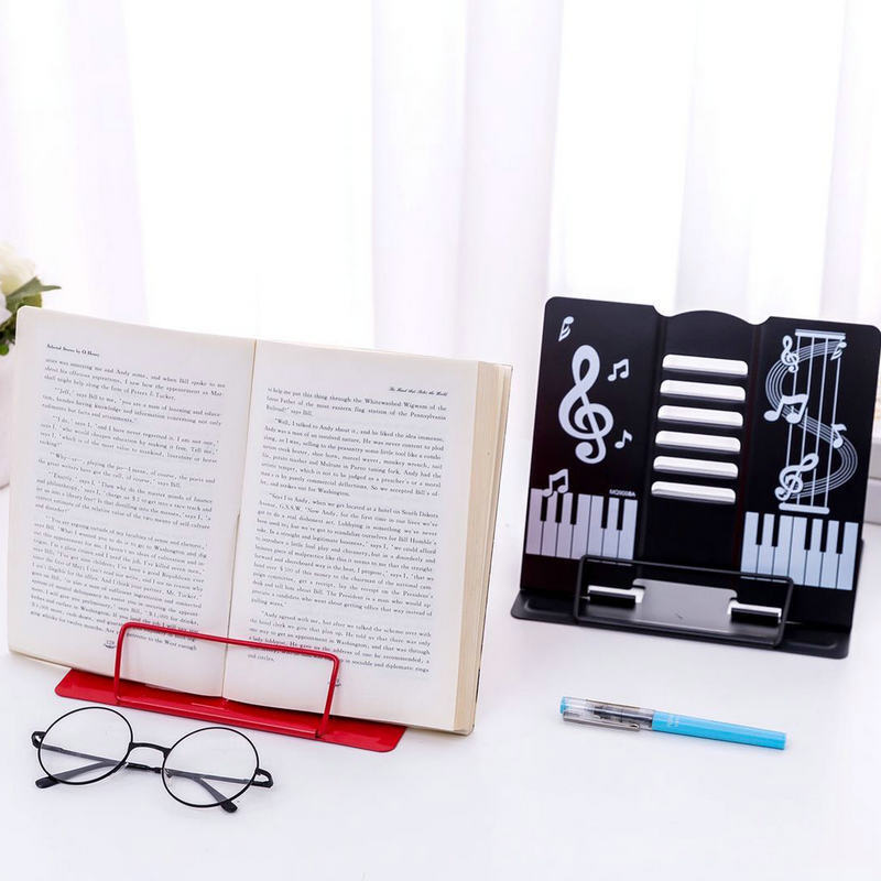 Adjustable Metal Book Stand for Reading and Study Black