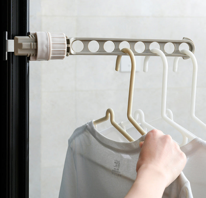 Space-Saving Window Frame Mount Drying Rack Clothes Hanger