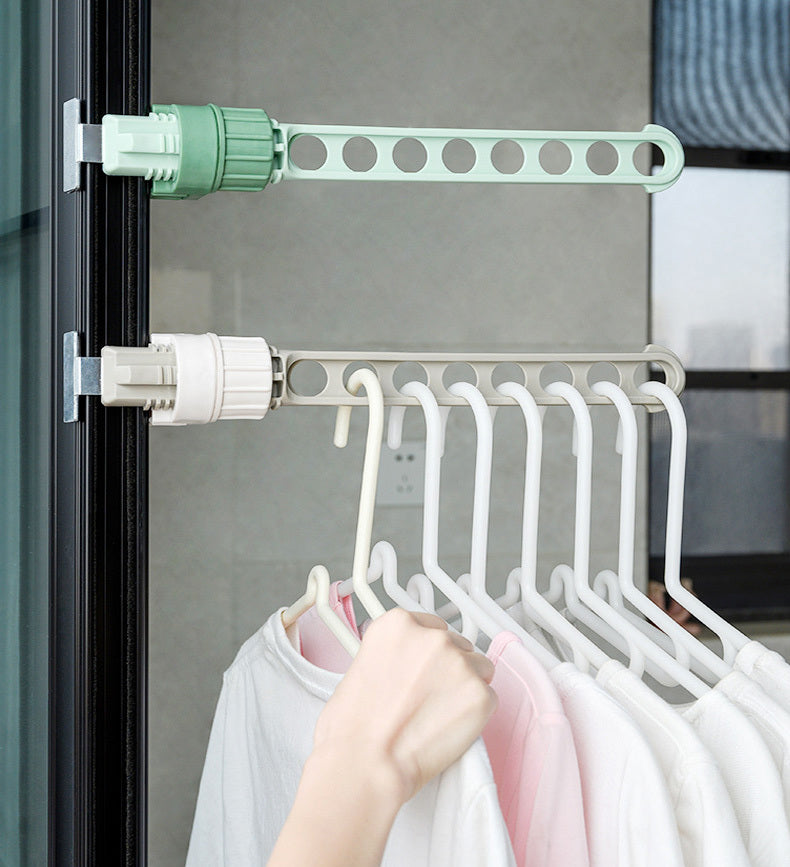 Space-Saving Window Frame Mount Drying Rack Clothes Hanger