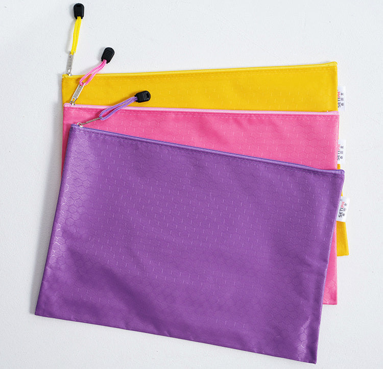 Waterproof A4 Document Organizer Stationery Holder Purple