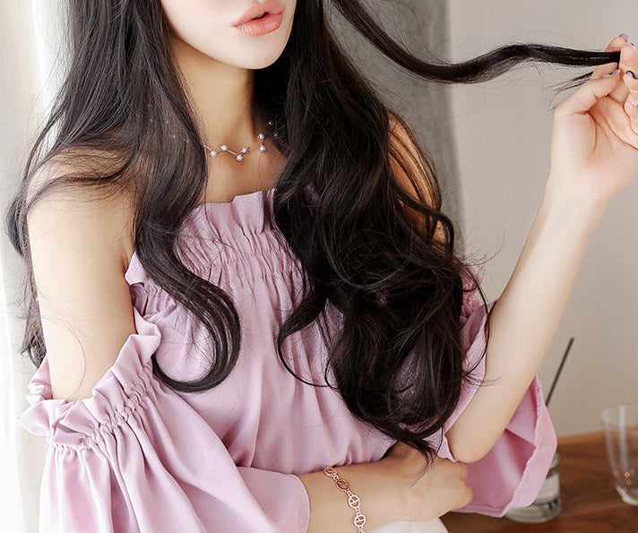 Natural Wavy Black Long Curly Hair Wig for Women