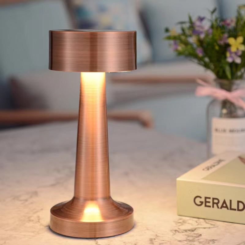 Cordless Touch Sensor LED Table Lamp Rose Gold