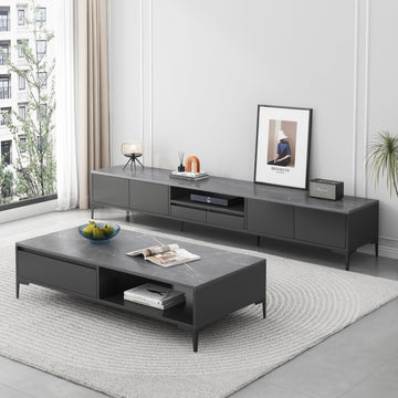 Miro 2-Piece Living Room Set: Modern Coffee Table & 2m TV Entertainment Unit